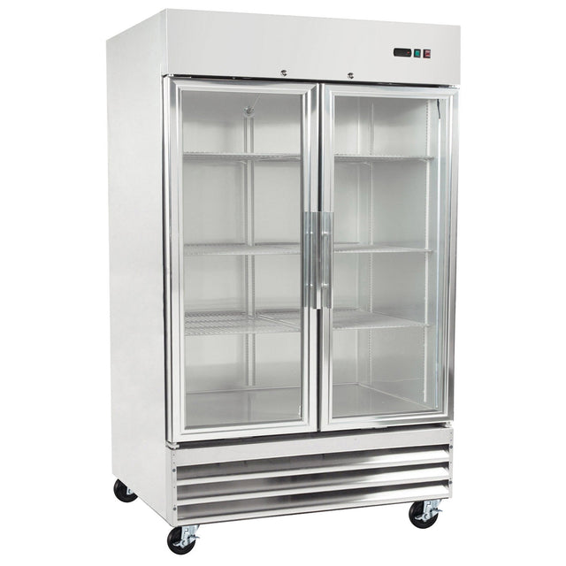 Eurodib 54 in. 47 cu. ft. Commercial Reach-in Glass 2-door Refrigerator V9