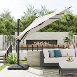 Sirio 4 m x 3 m (13 ft. x 10 ft.) Cantilever Umbrella with Solar Powered LED