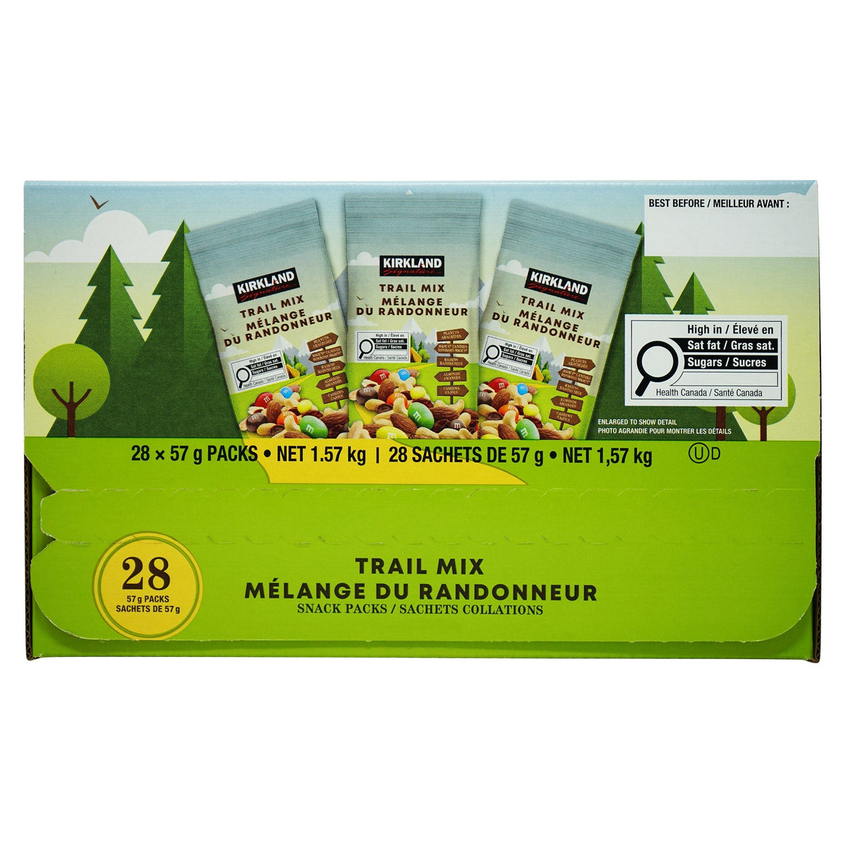 Kirkland Signature Trail Mix Snack Packs, 28 × 57 g