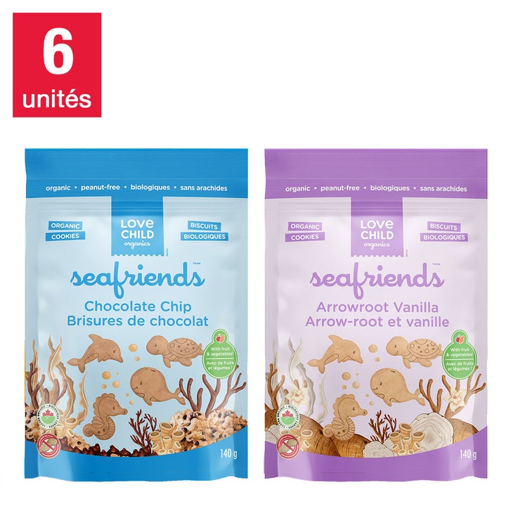 Love Child Organics Seafriends Cookies Variety Pack, 12 × 140 g