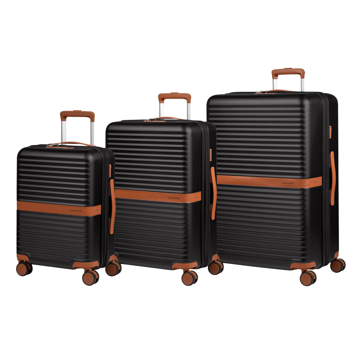 Champs - Vintage II, 3-piece Hardside Expandable Spinner Luggage Set