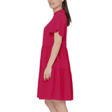 Tahari Women's Short-Sleeve Tiered Dress
