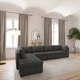 Thomasville Tisdale Tufted 6-piece Fabric Sectional with Storage Ottoman
