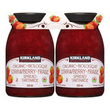 Kirkland Signature Organic Strawberry Spread, 2 × 550 mL