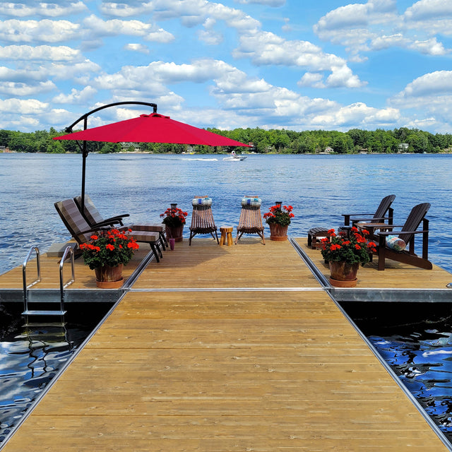 Multinautic QPF495 Aluminum Stationary Dock with Cedar Decking Q8