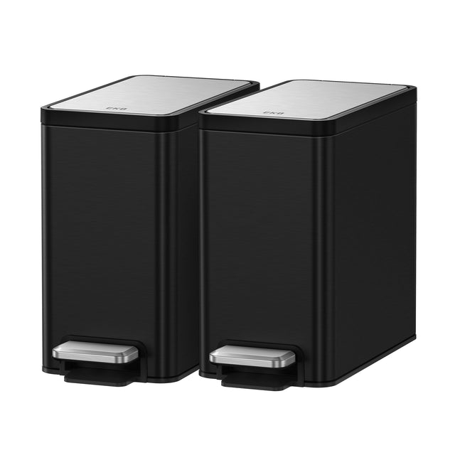 EKO 6.7L Step Trash Can, 2-pack S4