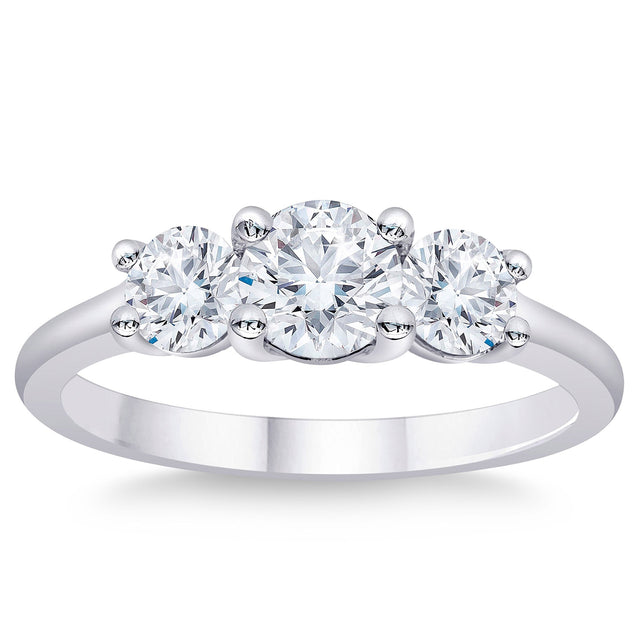 Three Stone Round Brilliant Diamond Ring (1.20 ctw) J1