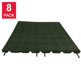 Rubber Outdoor Tiles, 8-pack