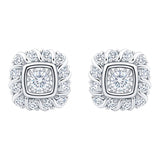 Round Brilliant Diamond Halo Earrings (0.22 ctw)