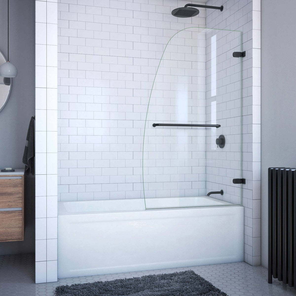 DreamLine Aqua Uno 34 in. × 58 in. Bathtub Door