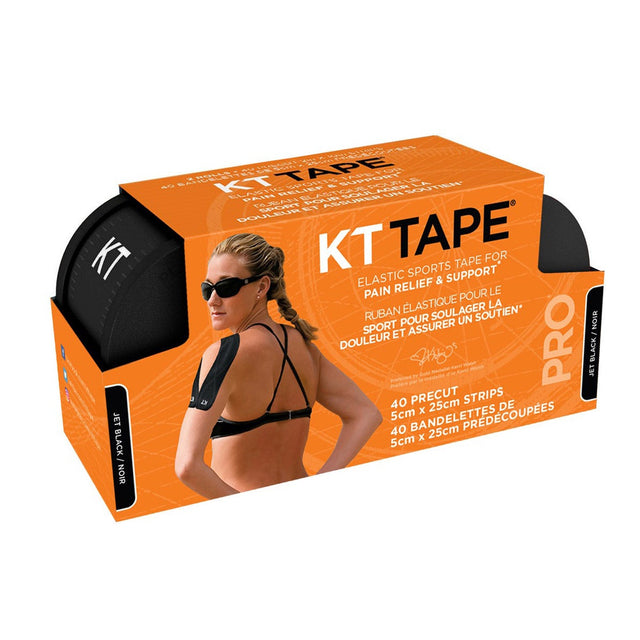 KT Tape Pro Elastic Sport Tape, 2 x 20 Pre-Cut Strips D6