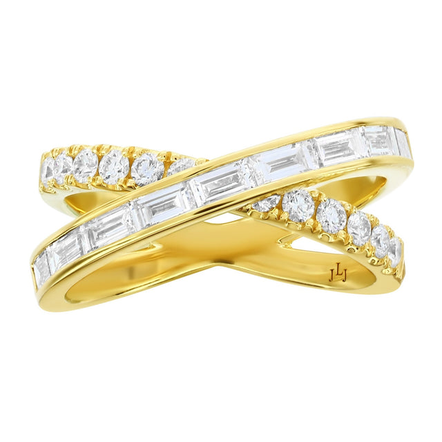 Baguette and Round Brilliant Diamond Ring (1.18 ctw) T0