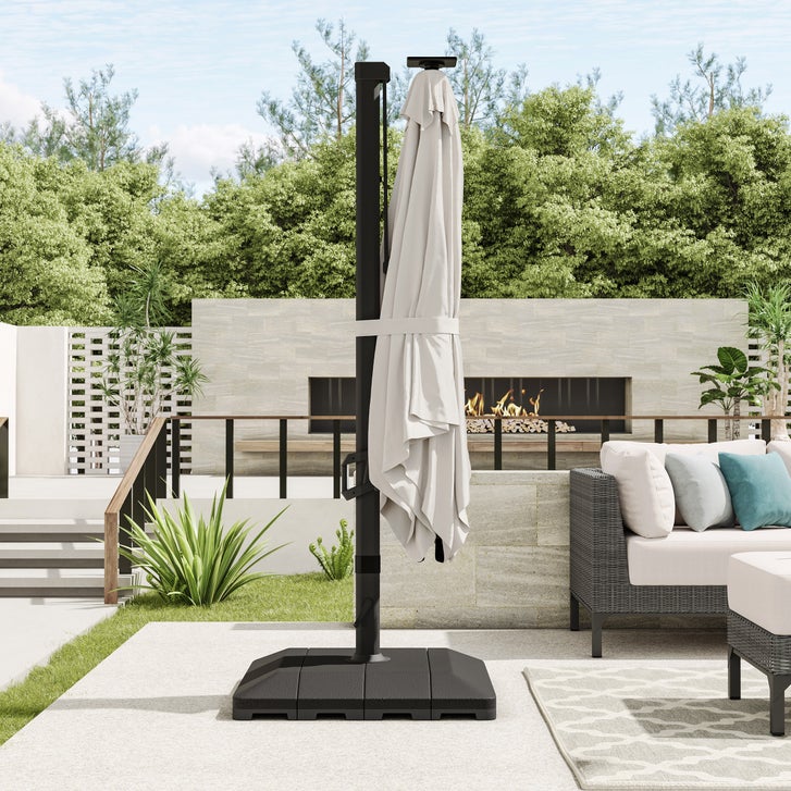 Sirio 4 m x 3 m (13 ft. x 10 ft.) Cantilever Umbrella with Solar Powered LED