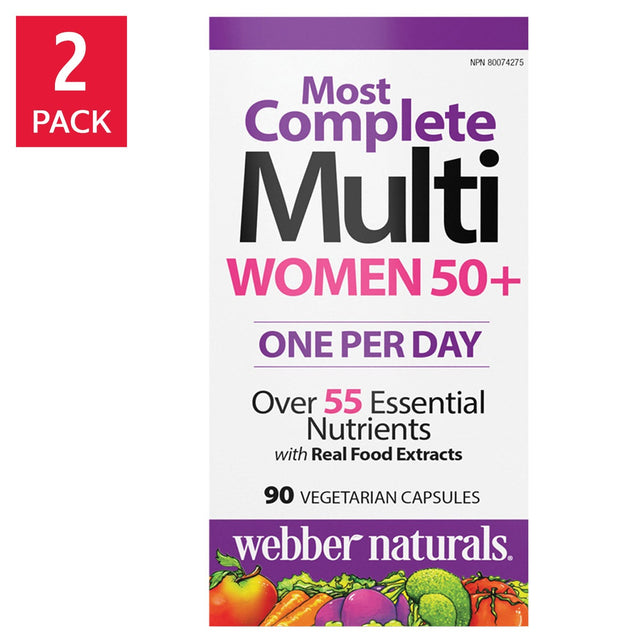 webber naturals Women's 50+ Most Complete Multi - 2 x 90 vegetarian capsules V6
