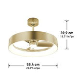 Artika Austin 23 in. Ceiling Fan with Light