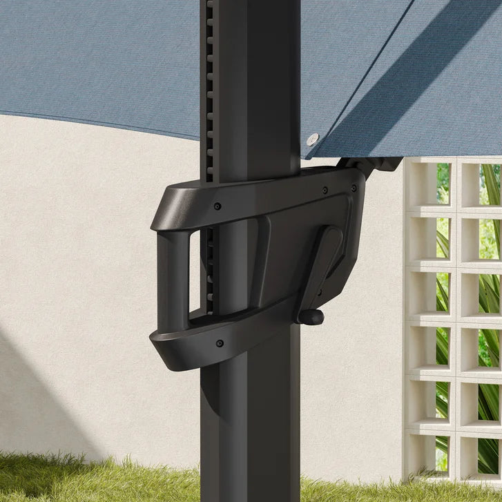 Sirio 4 m x 3 m (13 ft. x 10 ft.) Cantilever Umbrella with Solar Powered LED