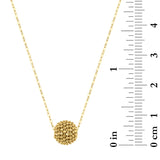 Beaded Ball Pendant in Yellow Gold