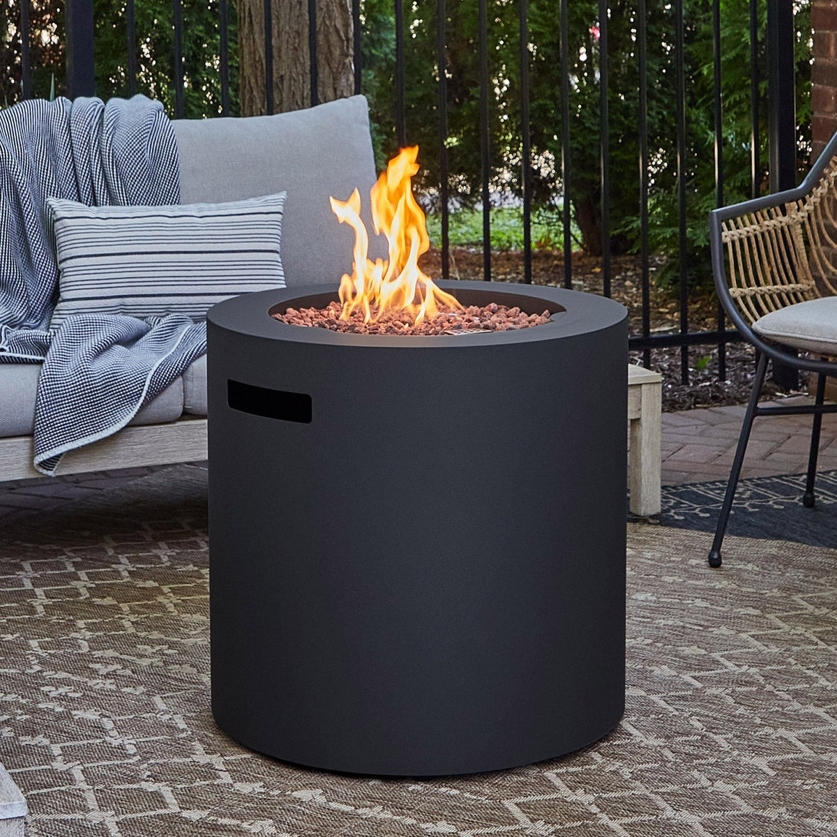 Real Flame Aegean Steel 24 in. Round Patio Fire Table