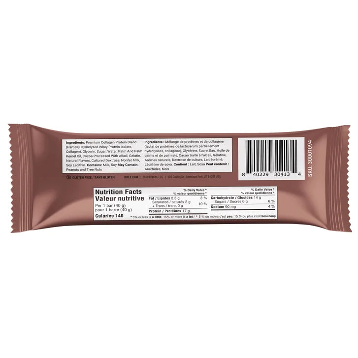 Built Puffs Protein Bars, Brownie Batter & Coconut, 14 × 40 g