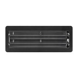 Manor House Textured Black, Low Profile Slotted Design Floor Registers, 4-pack