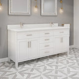 Studio Bathe Katie II Vanity in White Finish with Engineered Stone Countertop