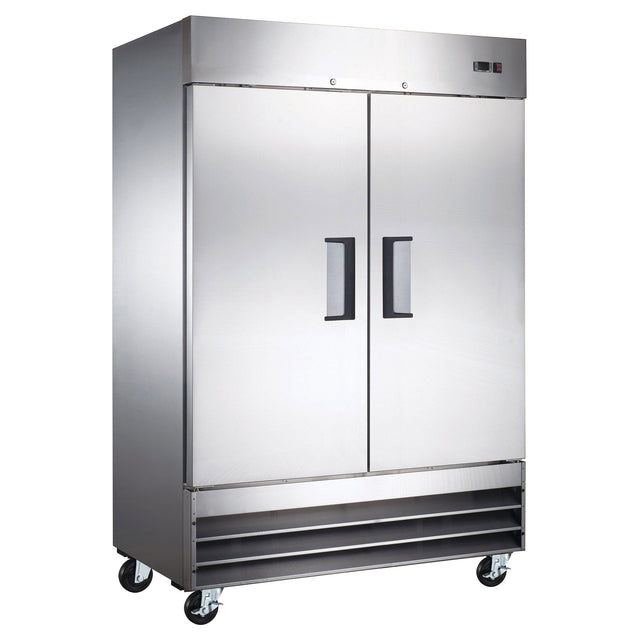 Eurodib 54 in. 47 cu ft. Stainless Steel Commercial Solid 2 Door Refrigerator A1