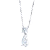 Pear Cut and Round Brilliant Diamond Necklace (1.00 ctw)