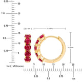 Round Cut Ruby Earrings