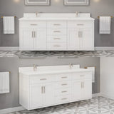 Studio Bathe Katie II Vanity in White Finish with Engineered Stone Countertop