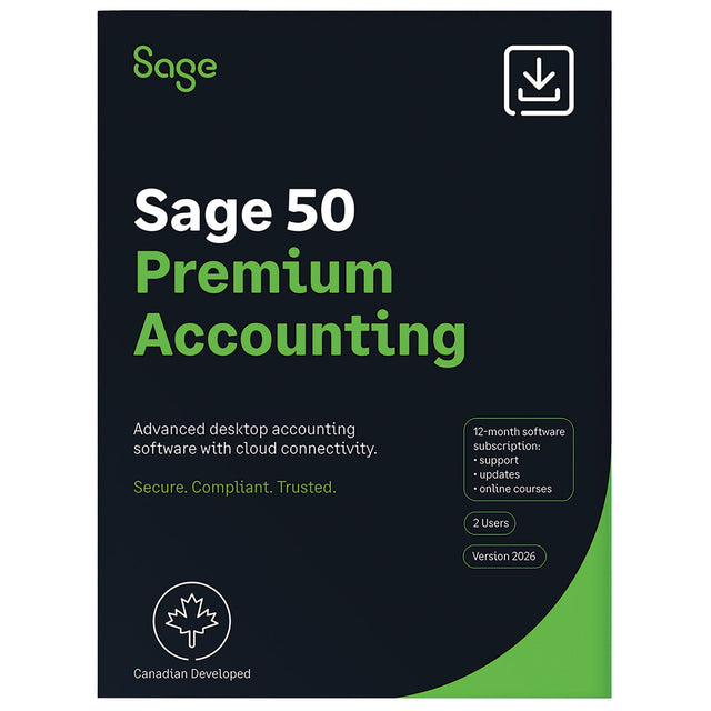 Sage 50 Premium Accounting 2026 CDN (Download), Bilingual E6