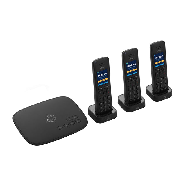 Ooma Telo Air Internet Home Phone Service with 3 Cordless Handsets Z7
