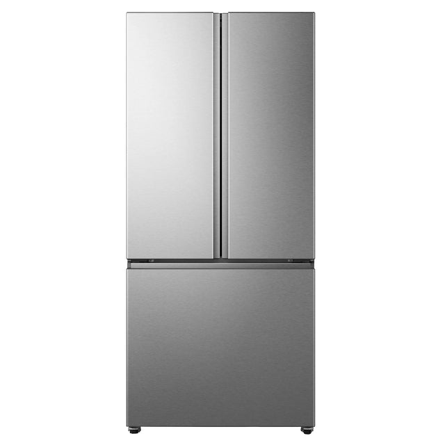 Hisense 30in 20.8 cu ft. Stainless Steel Look French Door Refrigerator with Full Width Adjustable Shelves J3