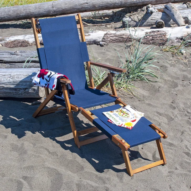 Patioflare Portable Lounge Chair with Leg Rest