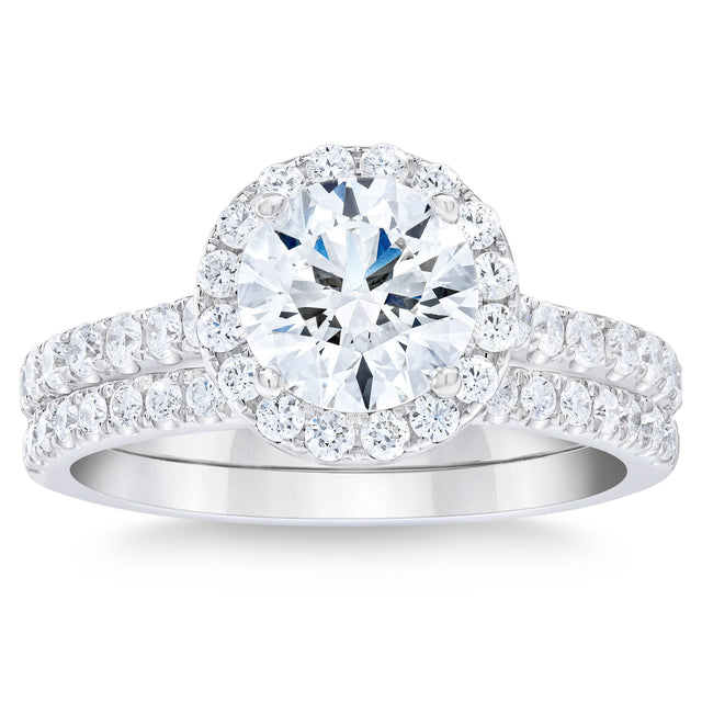 2.46 ctw Round Brilliant Cut, VVS2 Clarity, I Colour, Diamond Wedding Set B5