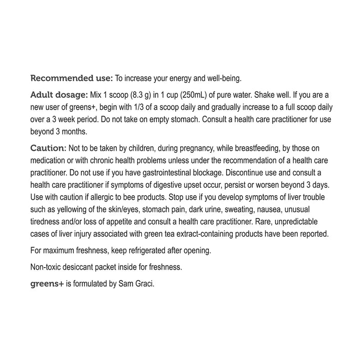 Genuine Health - Original Greens+ Unflavoured Unsweetened, 498 g