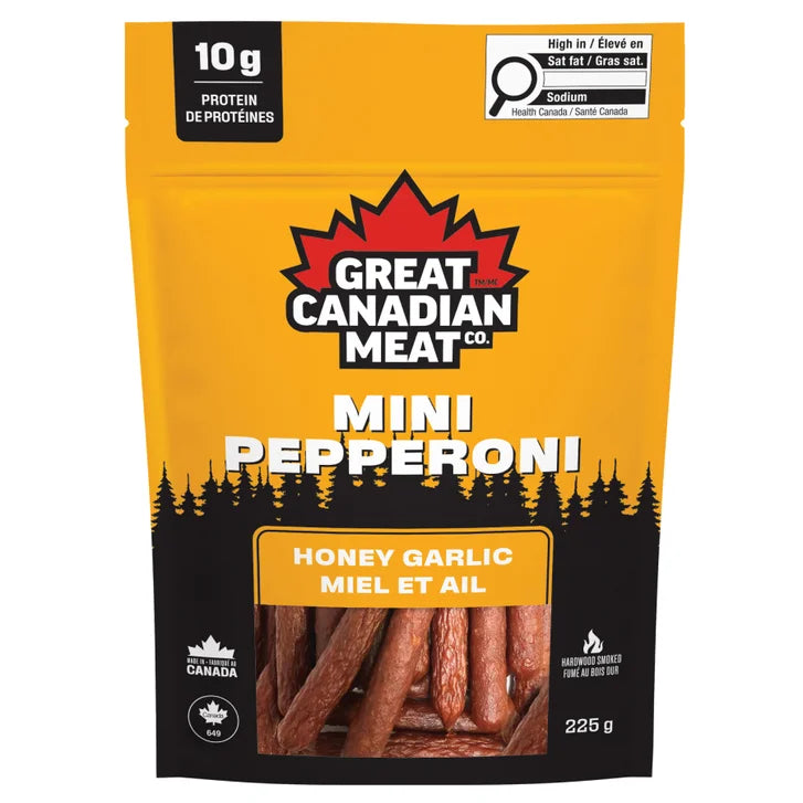 Great Canadian Meat Mini Pepperoni Sticks, Variety Pack, 5 × 225 g