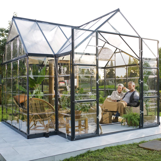 Canopia by Palram Victory Orangery 10 ft. x 12 ft. Greenhouse Kit - Grey I2