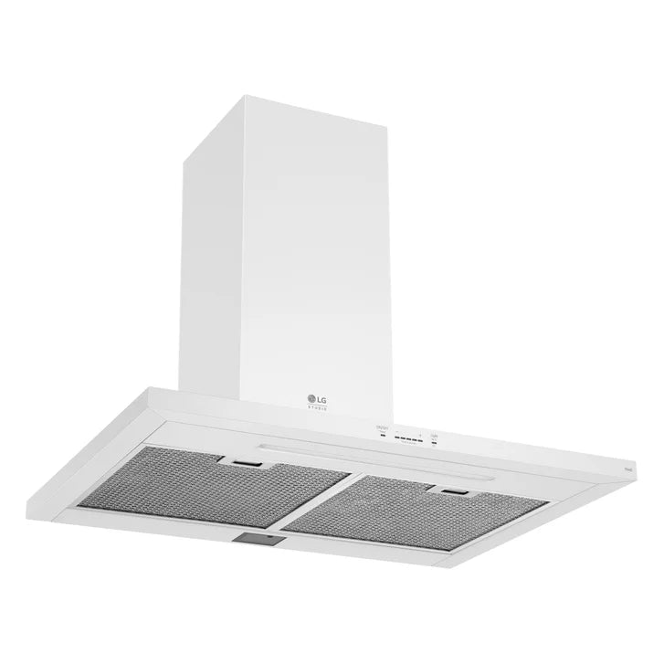 LG STUDIO 30 in. Essence White 600 CFM Wall Mount Range Hood with 5 Speed IR Touch Controls