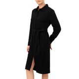 Kersh Women's Textured Jacquard Long Sleeve Dress