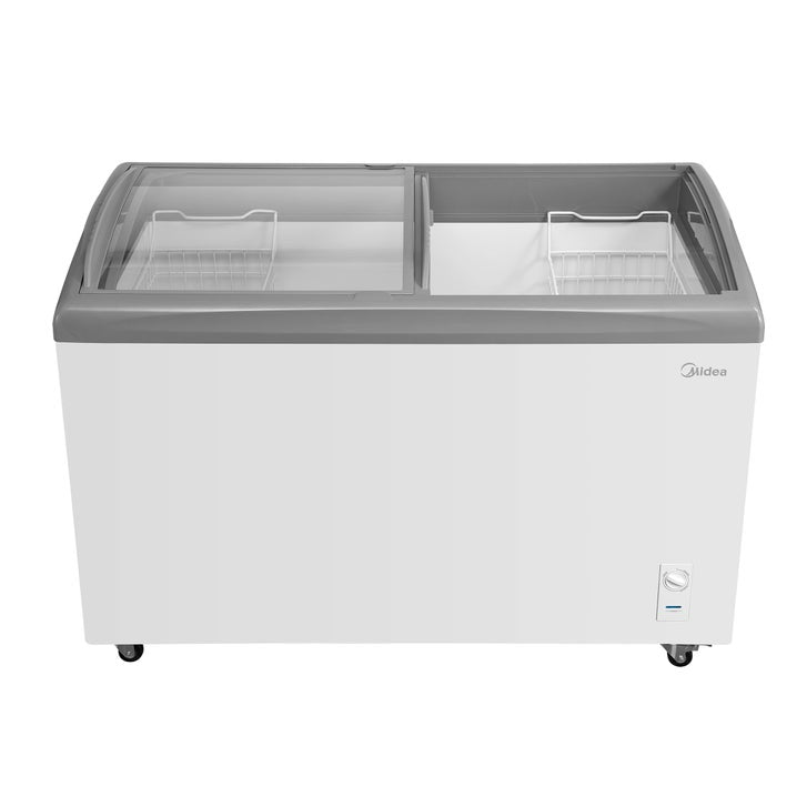 Midea 9.0 cu ft. White Commercial Ice Cream Convertible Freezer or Refrigerator with Removable Storage Basket