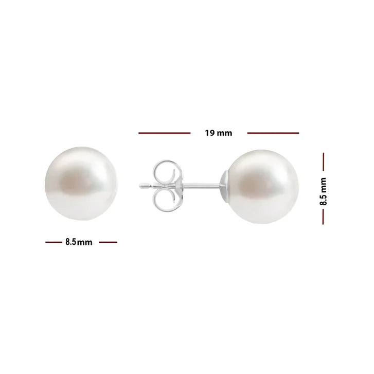 8.5 - 9 mm Cultured Akoya Pearl Earrings