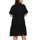 Tahari Women's Short-Sleeve Tiered Dress