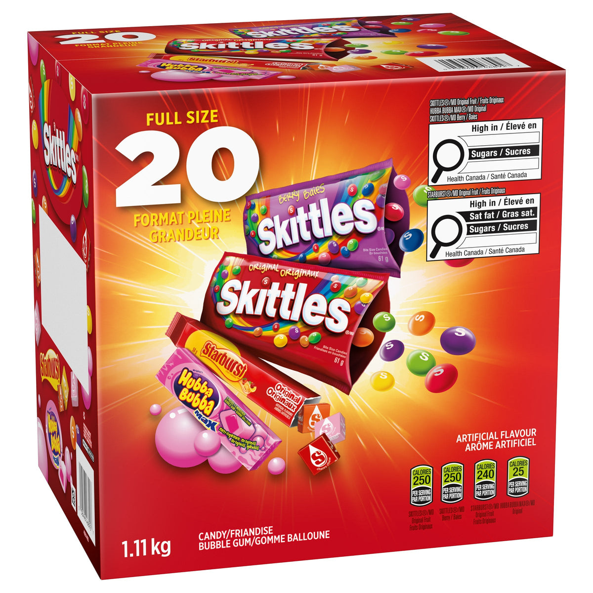 Skittles, Starburst and Hubba Bubba - Assorted Candy, 1.1 kg