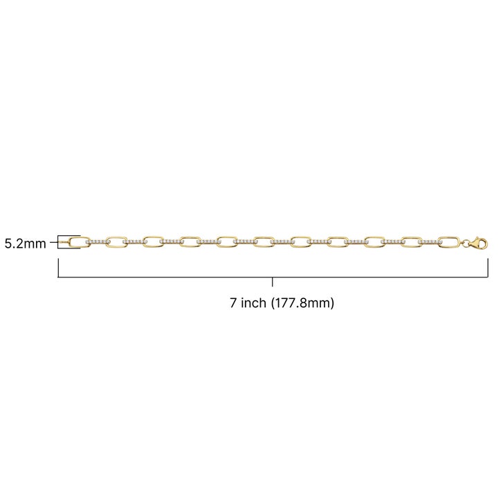 Round Brilliant Diamond Link Bracelet (0.85 ctw)