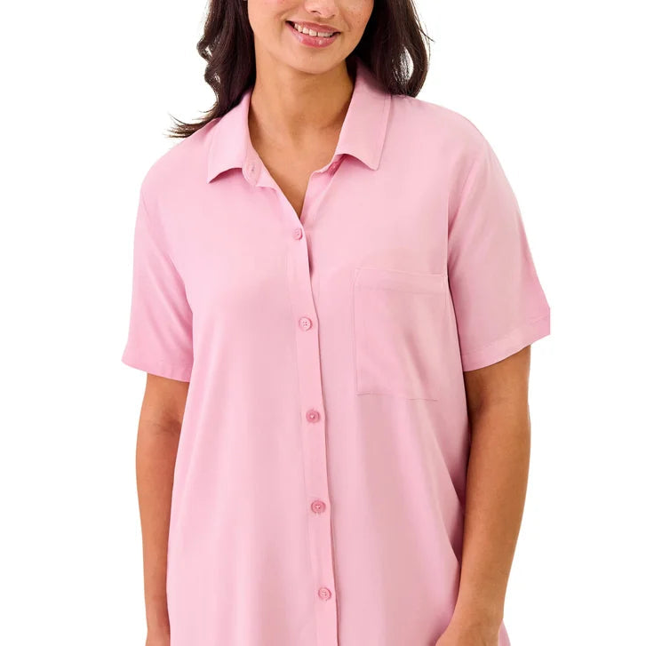 Martha Stewart Women's Notch Collar Nightshirt, 2-pack