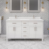 Studio Bathe Katie II Vanity in White Finish with Engineered Stone Countertop