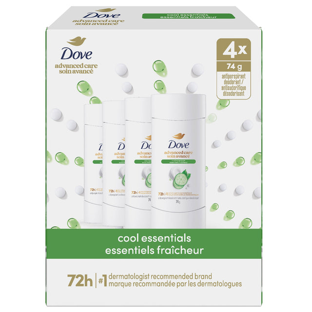 Dove Advanced Care Antiperspirant, 4-pack Z5