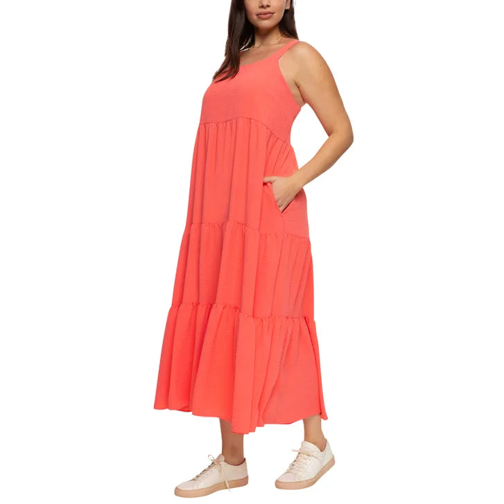 Black Bow Women's Tiered Maxi Dress