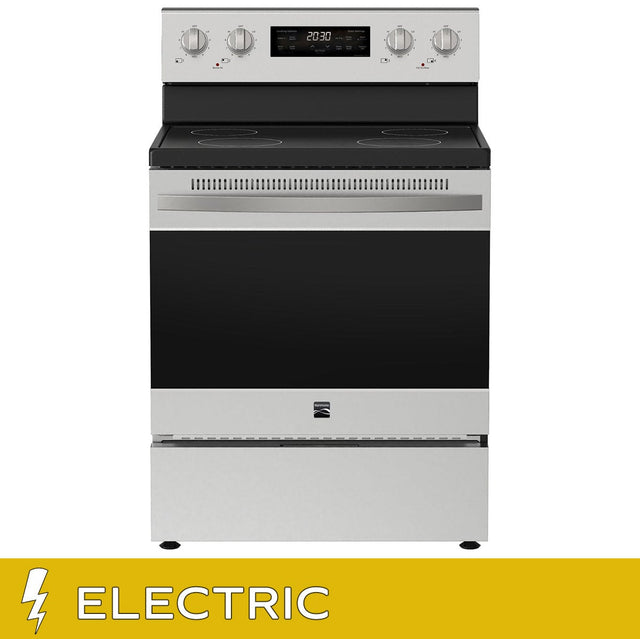 Kenmore 30 in. 5 cu ft. Stainless Steel Electric 4 Burner True Convection Range with Air Fry X6