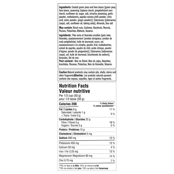 Prana Spicy Peas and Favas Snack, 2 × 1 kg